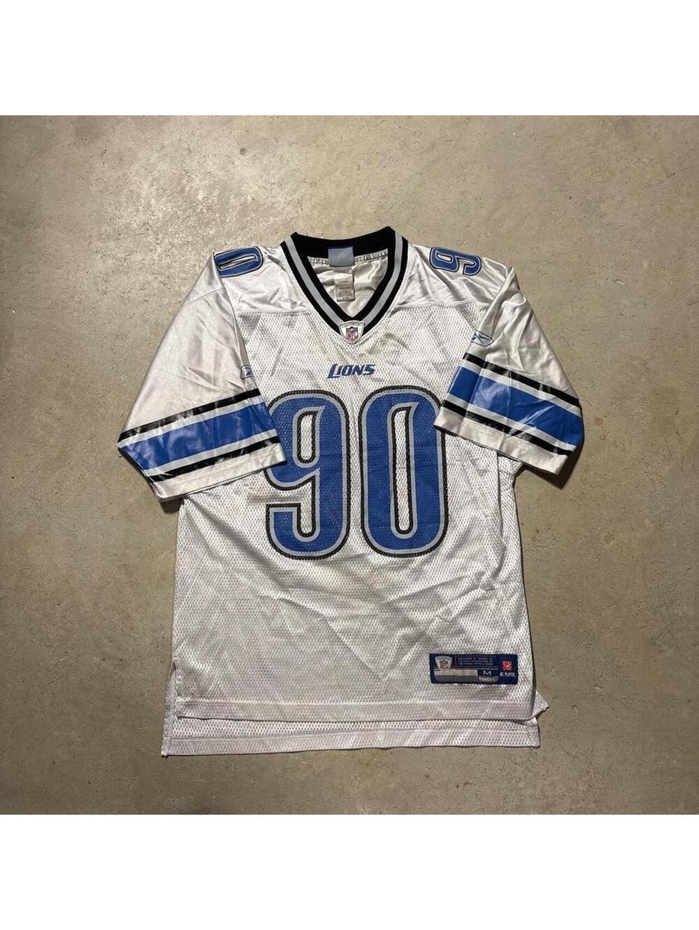 Vintage Y2K Detroit Lions Ndamukong Suh #90 Reebok NFL Jersey Mens M White